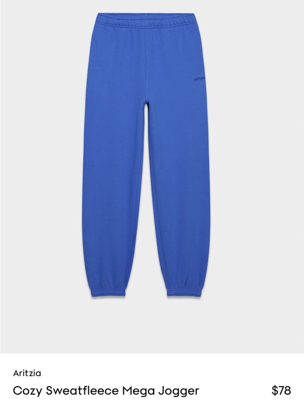 Blue AritziaSweatpants